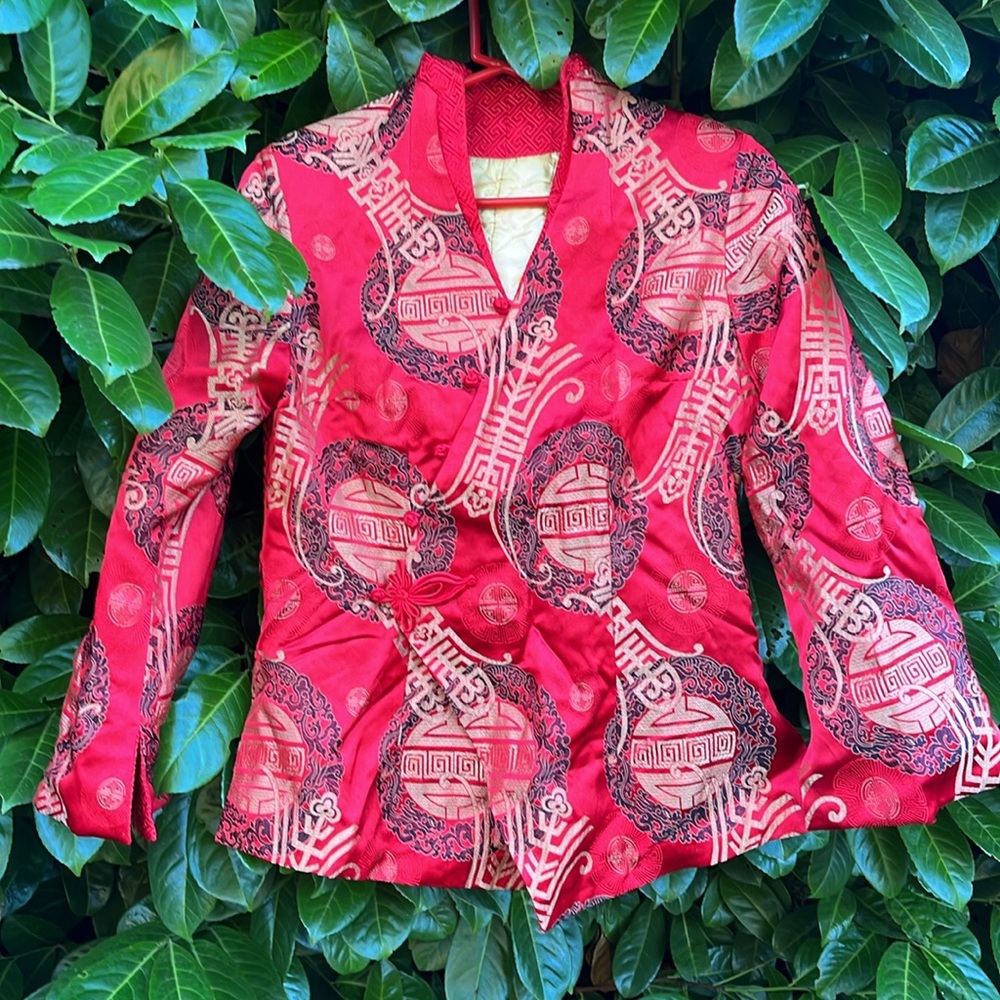 Amazing VTG quilted Asian coat